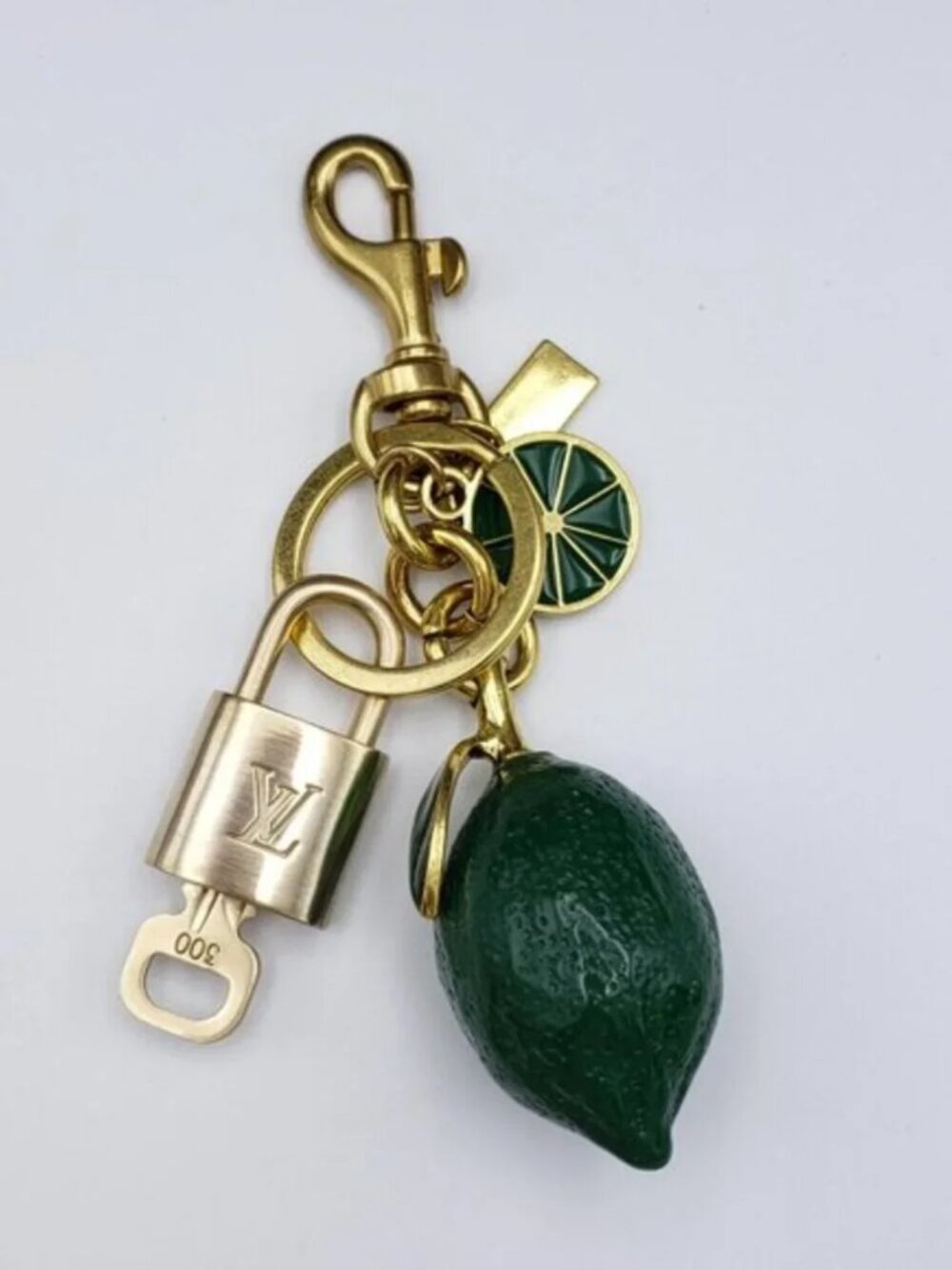 Louis Vuitton Authentic Gold Lock 🔒 Unbranded Lemon Keychain Charm for Bags - Picture 3 of 11